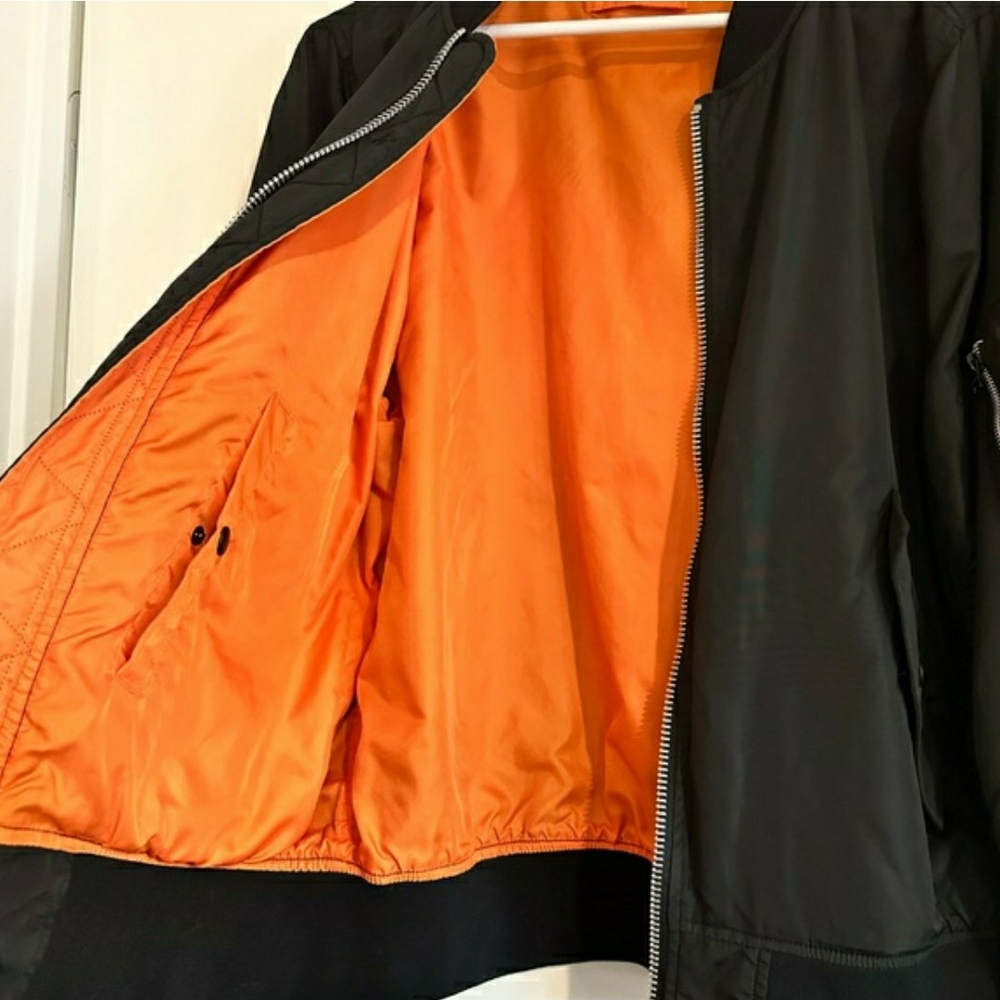 Alpha Industries MA-1 Slim Fit Black Bomber Jacket. Reversible.See Special Offer - Picture 5 of 8